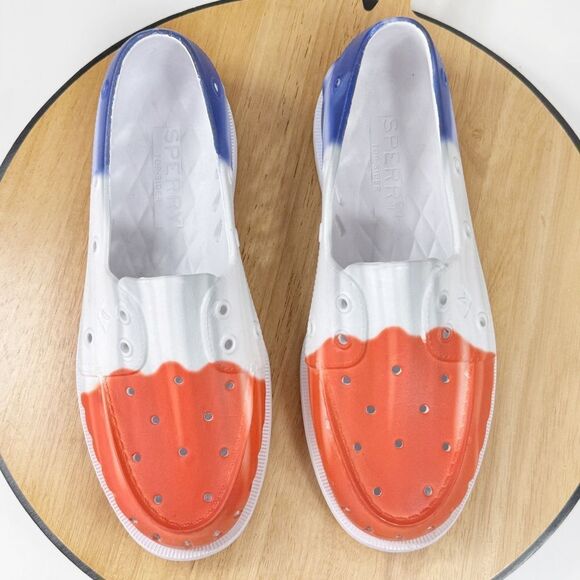 Sperry Original Float Water Boat Shoe Firecracker Popsicle Red White Blue 8 - Picture 4 of 12